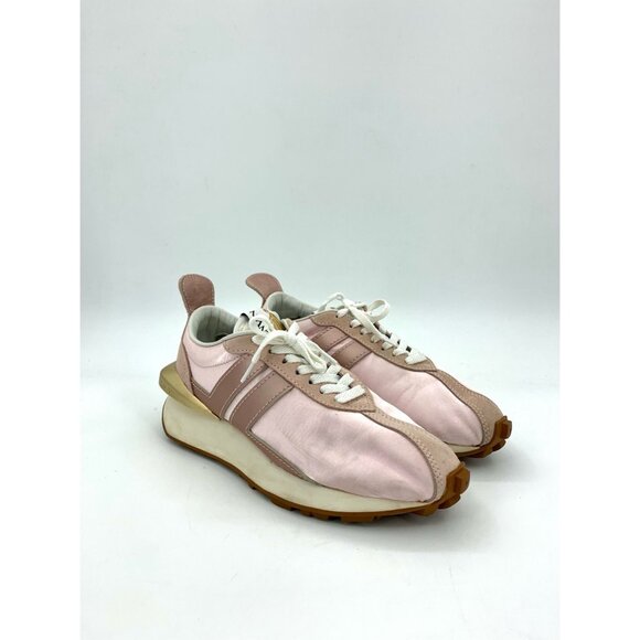 Lanvin Womens Pink Platform Lace-Up Sneakers Size 38 Casual Stylish Shoes With R - Picture 8 of 8